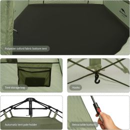 Трекинговая палатка Naturehike 50+ Ango pop up tent 3-х местная NH21ZP010UPF