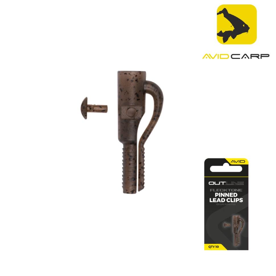 Клипсы для грузила Avid Carp Outline FleckTone Pinned Lead Clips