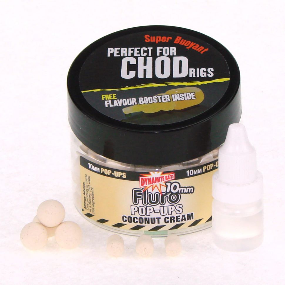 Плавающие бойлы Dynamite Baits Fluro Pop Ups & Dumbells Super Buoyant 10мм