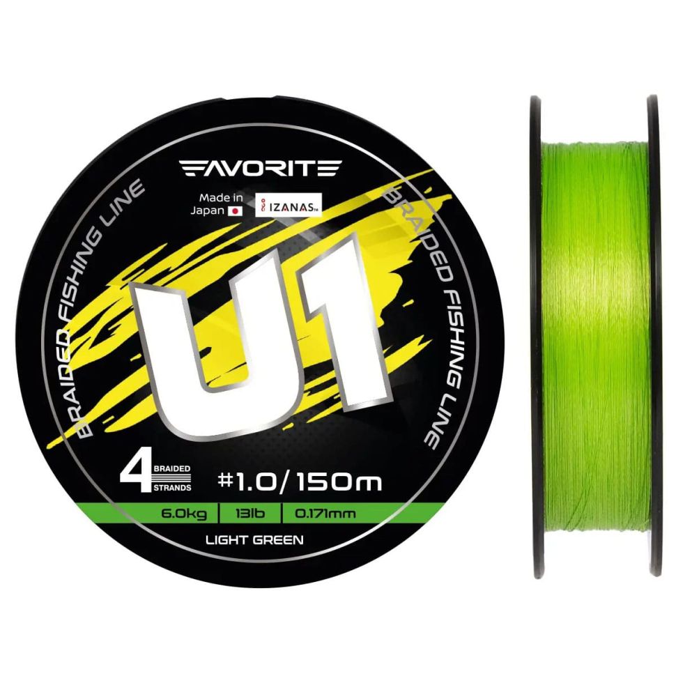 Шнур Favorite U1 PE 4x 150m (light green),